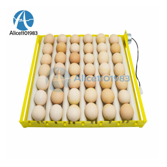 360 Degree Automatic Rotary Egg Turner Roller Tray 42 Hatching Incubator image {2}