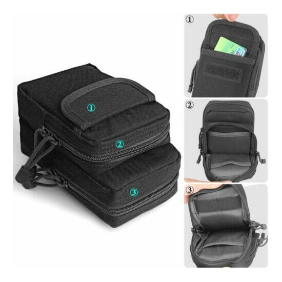 Tactical Molle Pouch EDC Multi-purpose Belt Waist Pack Bag Utility Phone Purse image {6}
