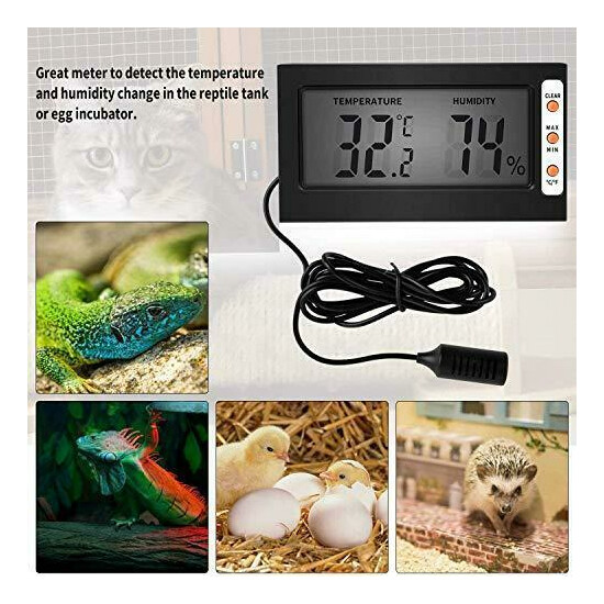 Simple Deluxe Digital Thermometer and Hygrometer with Humidity Probe for Egg image {2}