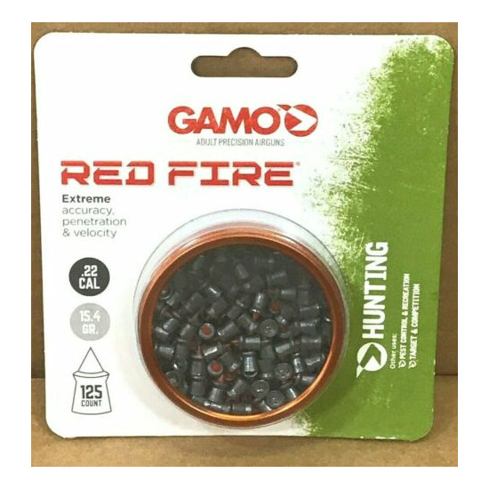 Gamo 632270454 RED FIRE PELLETS .22 CAL. TINS OF 125 - C17 image {1}