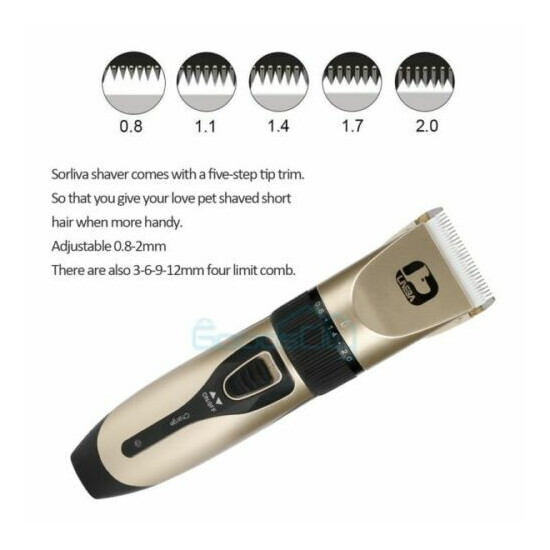 Quiet Pet Dog Cat Clippers Grooming Hair Trimmer Groomer Shaver Razor Clipper image {5}
