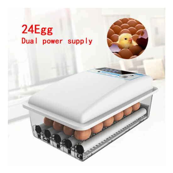 Auto-Turning Digital Eggs Incubator Chicken Duck Egg Poultry Quail Hatcher image {1}