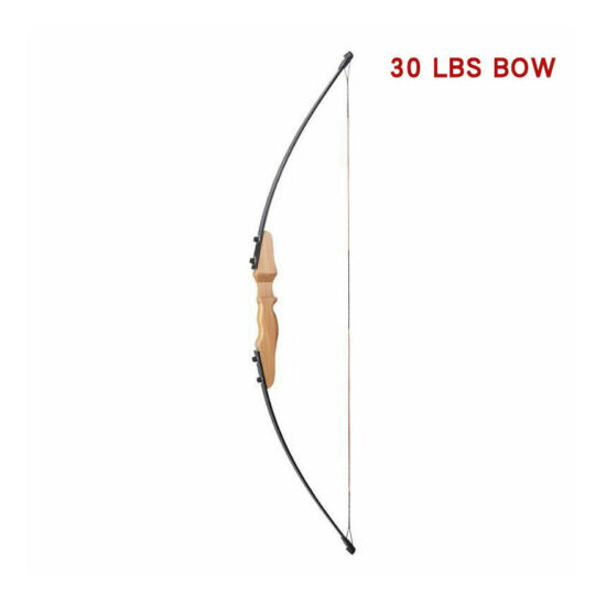 Beginner Archery Long Bow 30 lbs With Arrows Target Shooting Range Hobby Archer  image {15}