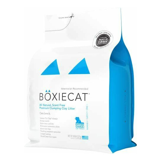 Boxiecat Premium Clumping Cat Litter - Scent Free - Clay Formula - Ultra Clea... image {1}