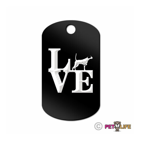Love English Pointer Engraved Keychain GI Tag dog park v2 Many Colors image {1}