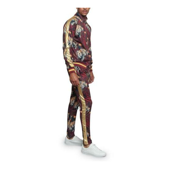 MEN'S Floral Tiger Track Pants & Jacket Jogging Track Suit Set S~5X ST559 image {12}