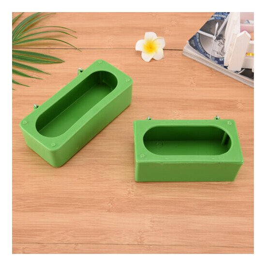 Plastic Green Food Water Bowl Cups Parrot Bird Pigeons Cage Cup Feeding FeedY`dr image {4}