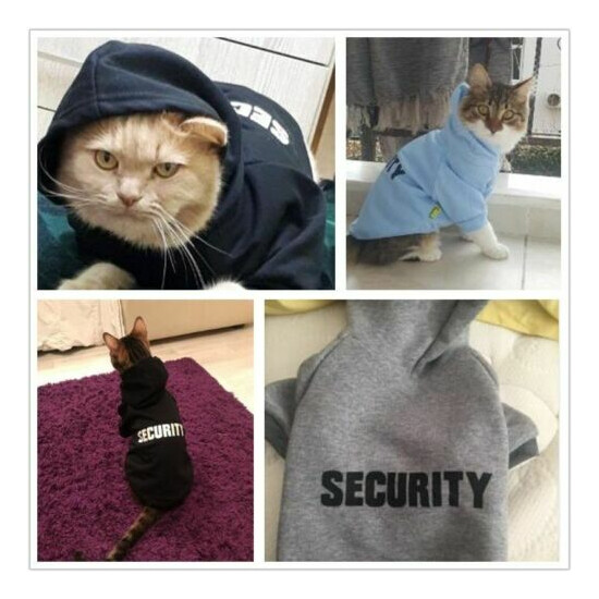 Cat Clothes Pet Coats Security Jacket Hoodies Outfit Warm Clothing Rabbit Animal image {3}
