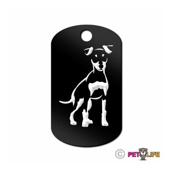 Miniature Pinscher Engraved Keychain GI Tag dog Min Pin Many Colors image {1}