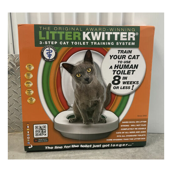 Original Litter Kwitter 3 Step Cat Toilet Training System image {1}