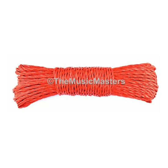 (2) Red 50ft Twisted Poly UTILITY ROPES Line Cargo Tie Downs Cord Twine String image {5}
