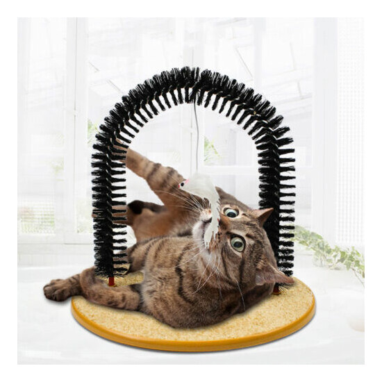 Automatic massager arched cat brush pet cat scratcher cat rubbing brush image {1}