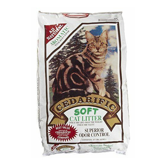 Northeastern Products Cedarific Natural Cedar Chips Cat Litter, 15 Pound Bag image {1}