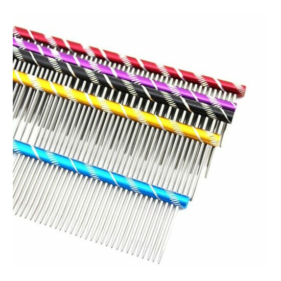 Pet Grooming Comb Unique Diamond Cut Handle 4 Colors Available (Some Limited) image {2}