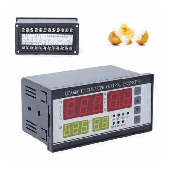 Digital Incubator Automatic Thermostat Temperature Humidity Controller XM-18 US image {2}