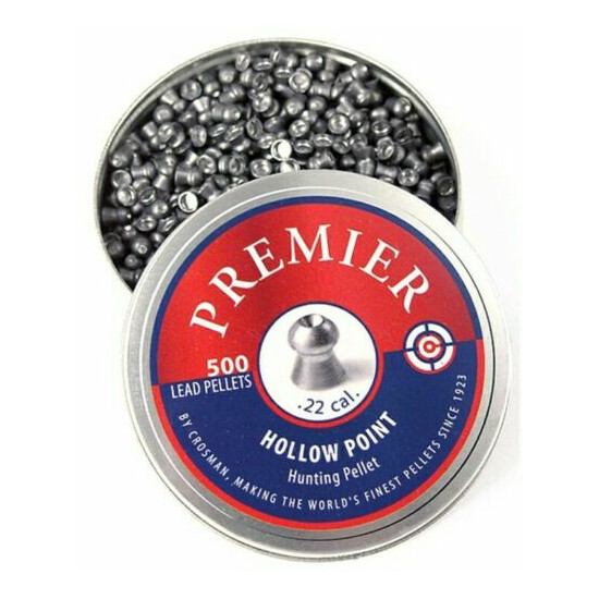 Crosman Premier Hollow Point .22 Caliber 14.3 gr. 500 pellets Quick Ship - LHP22 Thumb {1}
