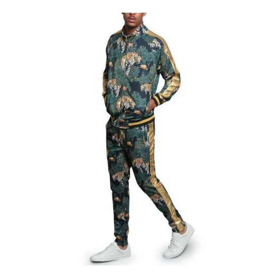 MEN'S Floral Tiger Track Pants & Jacket Jogging Track Suit Set S~5X ST559 image {4}