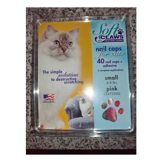 Soft Claws Cat Nail Caps Kit, Small, Pink image {2}