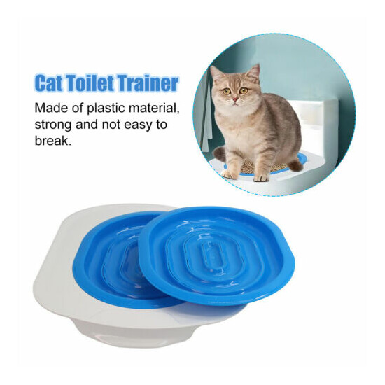 Clean Cat Toilet Training Kit Seat Litter Tray Urinal Pet Plastic Step By Step image {2}