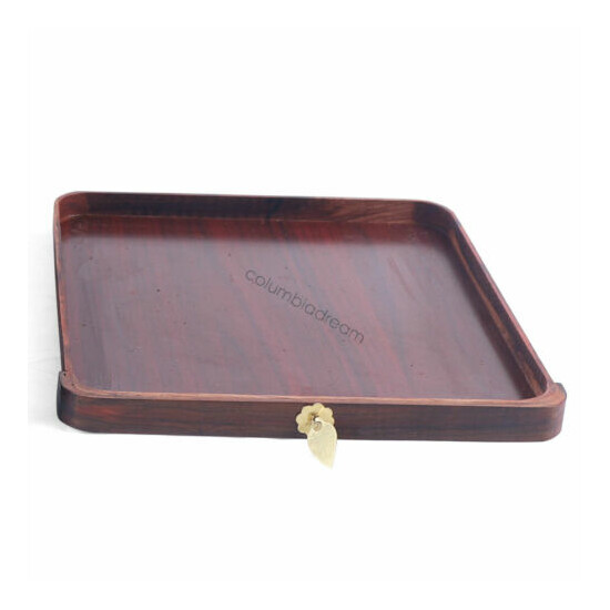 Large Bird Cage Square Rosewood & Bamboo Handmade Cage Exquisite with Drawer USA image {8}