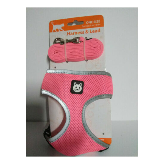 Simply Cat Harness & Lead 5-10 lbs Pink image {1}