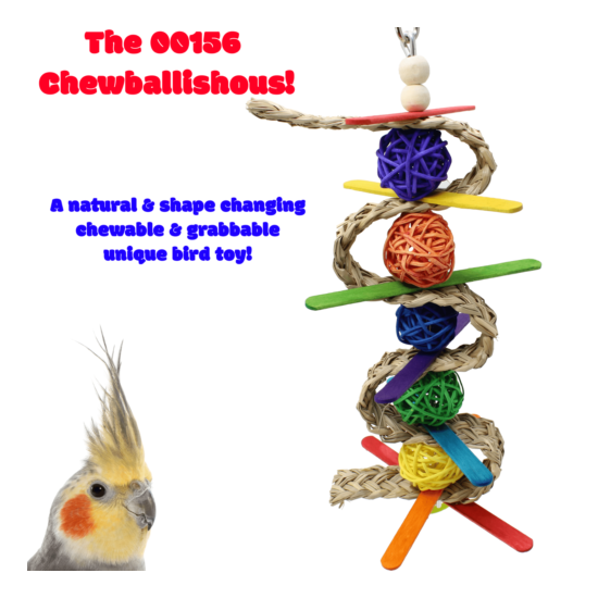 Pet bird parrot gnawing toy parrot cage toy cage natural rattan ball gnawing lin image {1}