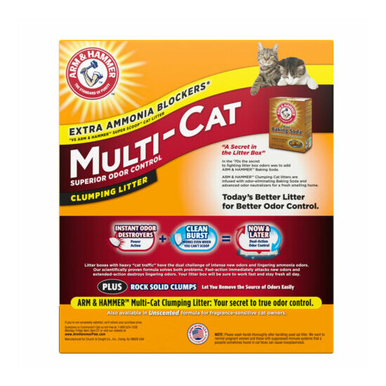 Arm & Hammer Multi-Cat Clumping Cat Litter, Scented 40lb. (Free Shipping) image {2}
