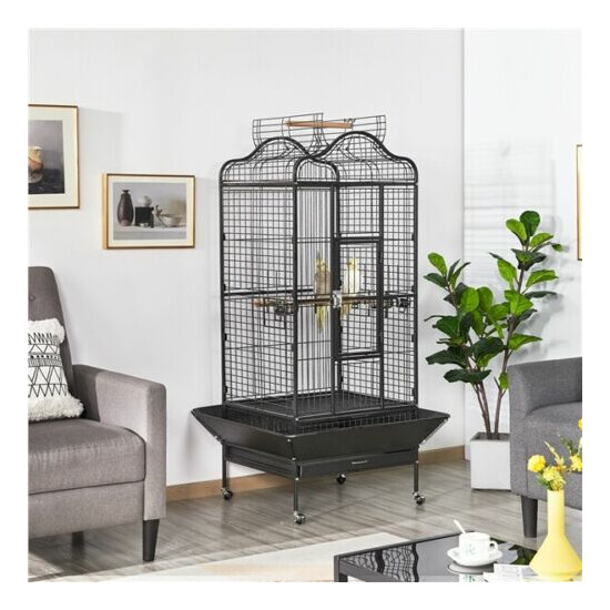 63" Open Playtop Bird Cages for Mini Macaws Cockatoos Cockatiels Conures, Large image {2}