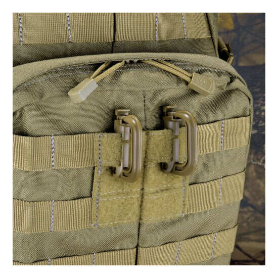 10 Pcs Multipurpose D-Ring Grimloc Locking for Molle Webbing with Zippered Pouch image {47}