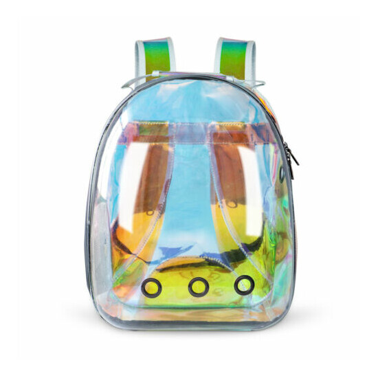 Small Dog Cat Carrier Backpack Pet Transparent Space Capsule Travel Bag Portable image {2}