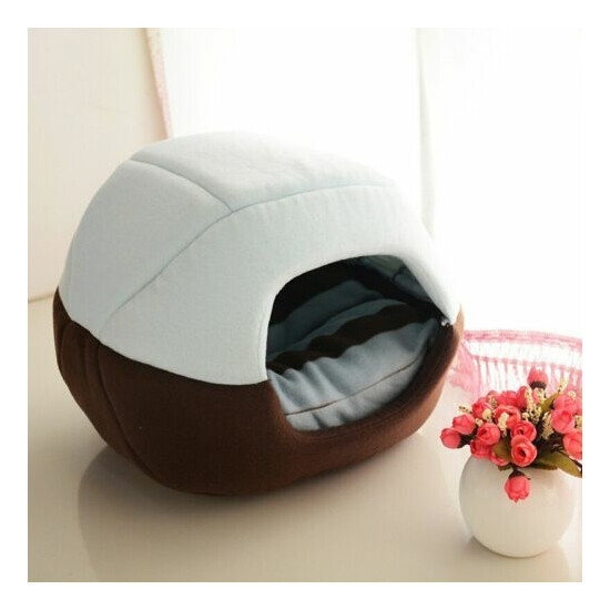 Cat Dog Kennel Cushion Nest Blanket Foldable Sleeping Mat Pad Bed House Pet Cave image {1}