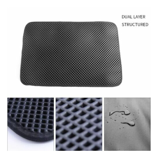 Pet Cat Litter Trapper Mats Double Layer with Waterproof Bottom Layer Non-slip image {3}