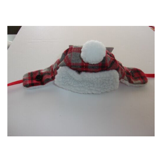 Plaid TRAPPER Cat HAT Cap (Sm Dog) Christmas One size Halloween image {1}
