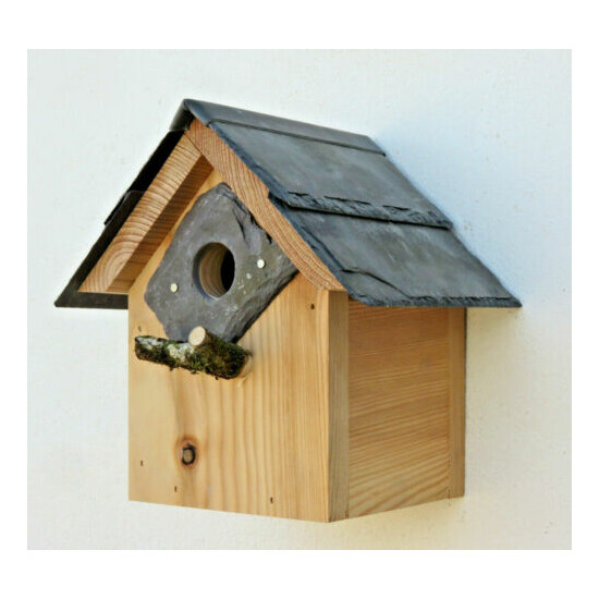 Bird house nest box sparrows Great tits Welsh slate image {3}