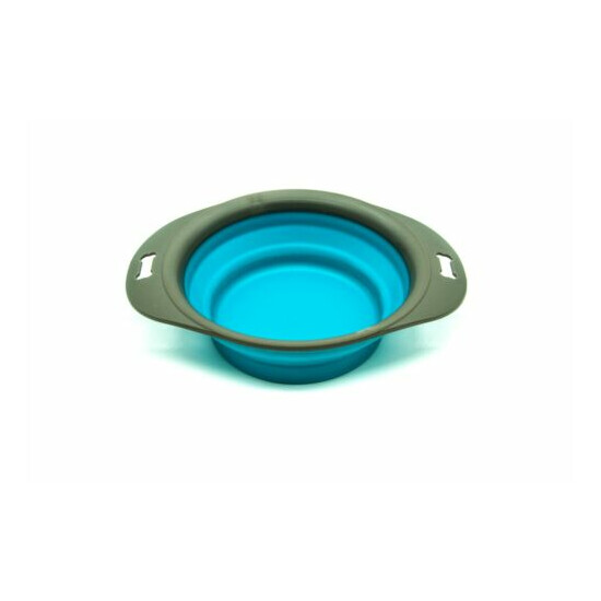 Dog Cat COLLAPSIBLE BOWL Pet Folding Silicone Portable Feeder Food Water Travel  image {2}