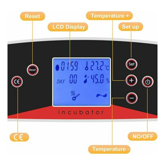 Digital Chicken 55 Eggs Incubator Hatcher Temperature Control Automatic Turning image {3}