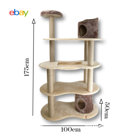 Cat Tree Condo Tower Scratching Post Furniture Posts House Pet Play Large Bed image {3}