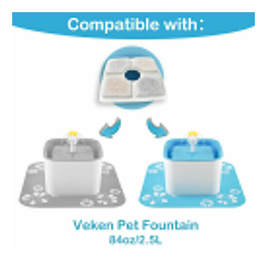 Cat Automatic Water Pet Fountain Carbon Replacement Filters Flower Round&Square image {8}