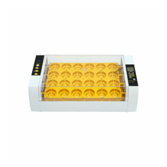 24 Egg Fully Automatic Poultry Incubators LED Light Injector US Plug AC 110V image {4}
