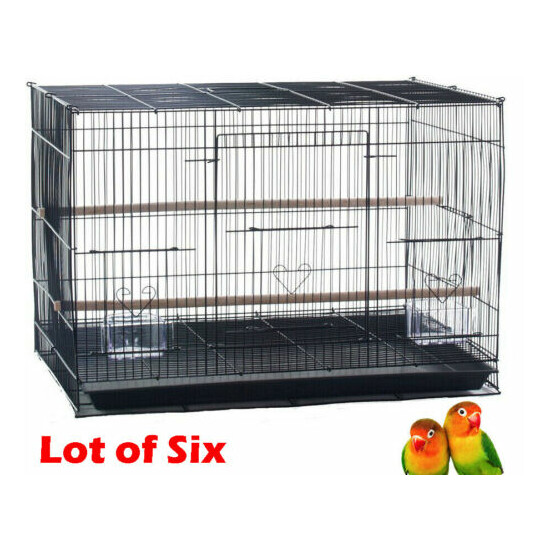 Lot of 6 of Aviary Breeding Breeder Bird Cages 24"x16"x16"H With Rolling Stand image {2}