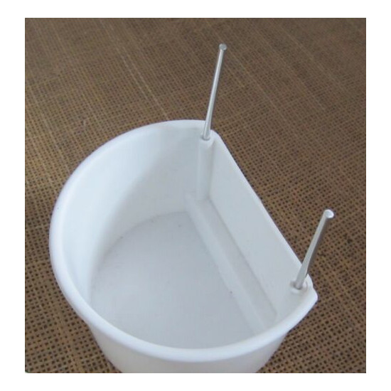 2 hook drinkers /feeder large x 12, for finches, budgies, canaries, etc. image {1}