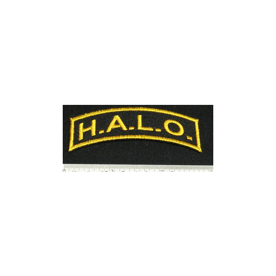 Set of 2 HALO Patches High Altitude Low Opening for Skydive Shirt Cap Rig 25Q Thumb {1}
