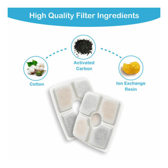 Cat Automatic Water Pet Fountain Carbon Replacement Filters Flower Round&Square image {7}