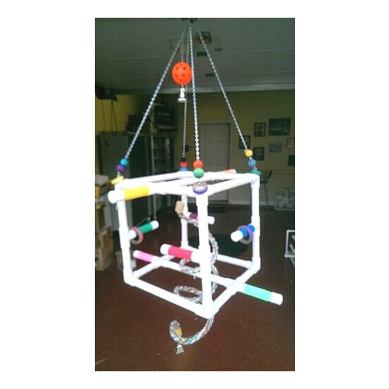  "CUBE" Hanging Perch \ Stand** Birds Love Them  image {3}