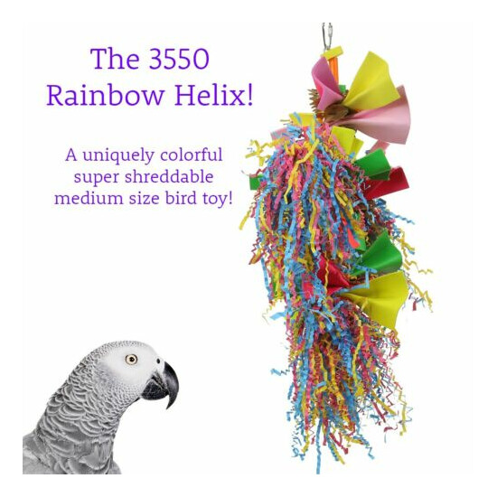 3550 Rainbow Helix Bird Toy parrot cage toys cages cockatiel african grey conure image {3}