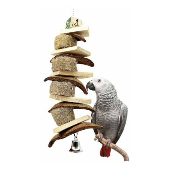 2143 Luffa Step Bonka Bird Toy parrot toys cages african grey conures amazon pet image {1}