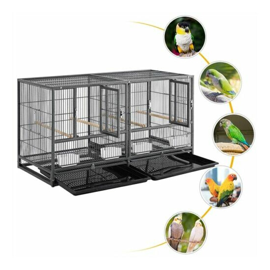 Divided Breeder Cage for Small Birds Lovebirds Finch Canaries Parakeets Budgies  image {4}