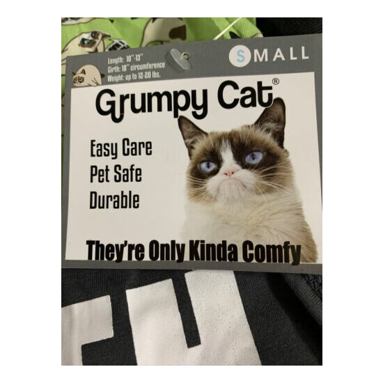 Grumpy Cat Dog Pajamas PJs “Meh” Size Small Weight Up To 12-20 Lbs *New With Tag image {3}