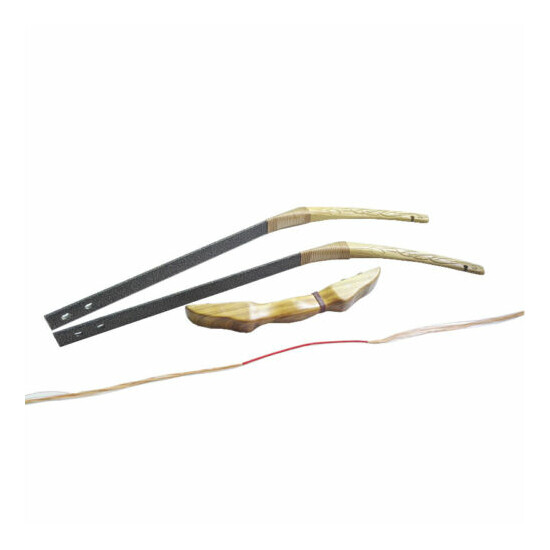 Traditional Recurve Bow 30-50lbs Horse Bow Wooden Takedown RH LH Archery Target Thumb {7}
