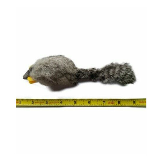 Rabbit Fur Mouse Cat Toy with Squeak Sound - Gray image {2}